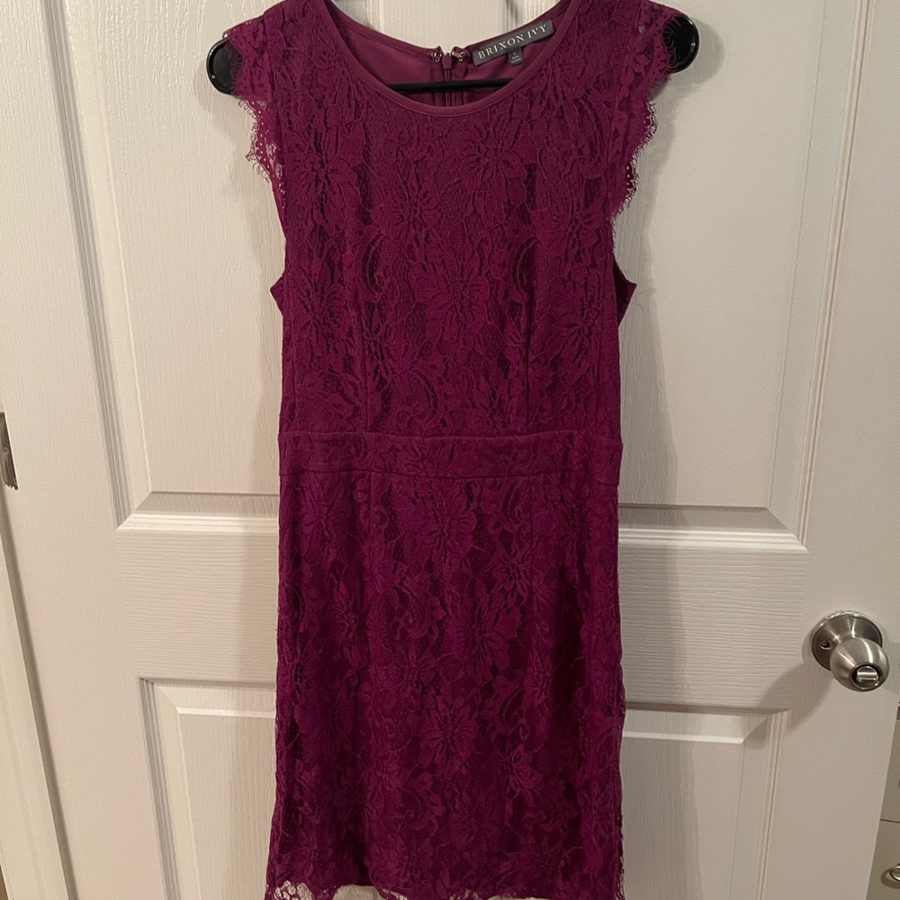 Brixon Ivy Purple Lace Dress